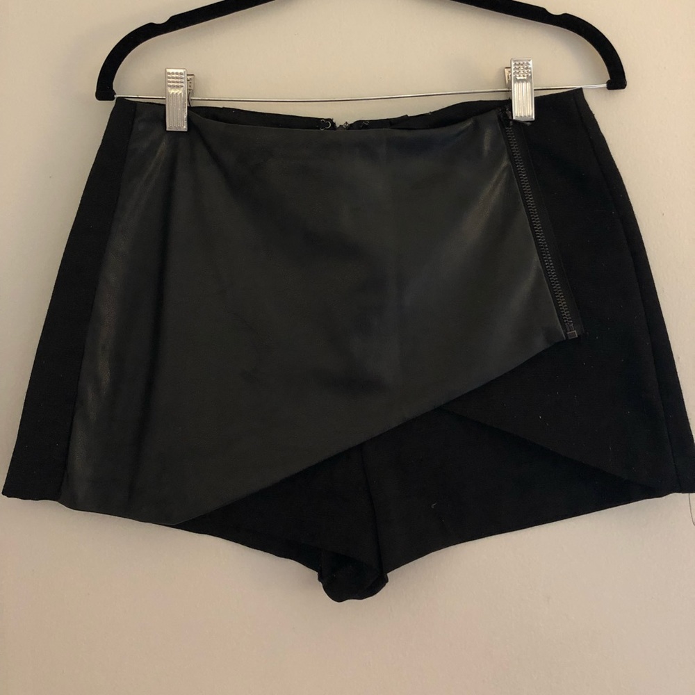 Topshop Faux Leather Skort